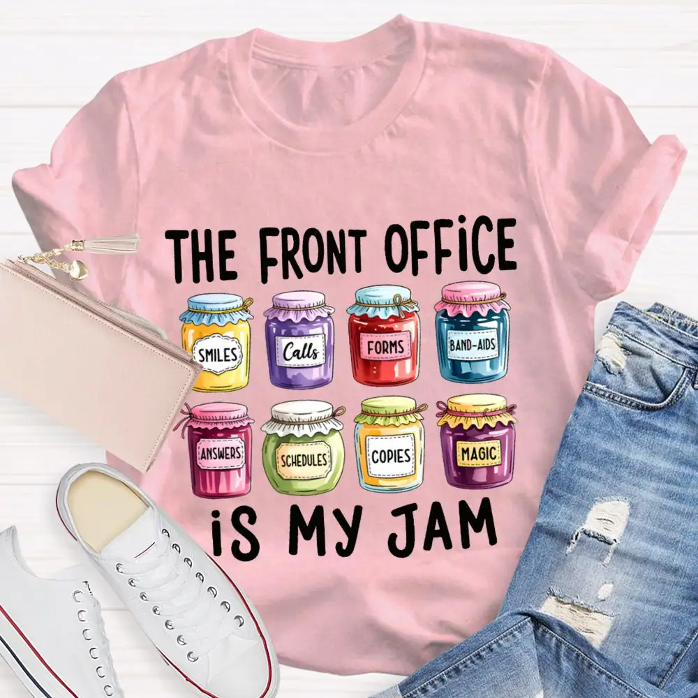The Front Office Is My Jam Colorful Small Bottles T-Shirt