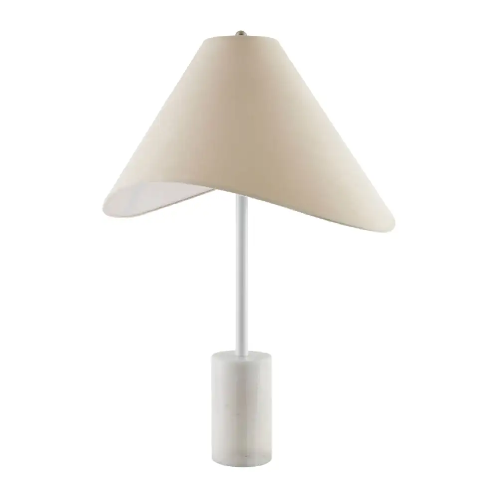 Marble Base Cotton Table Lamp