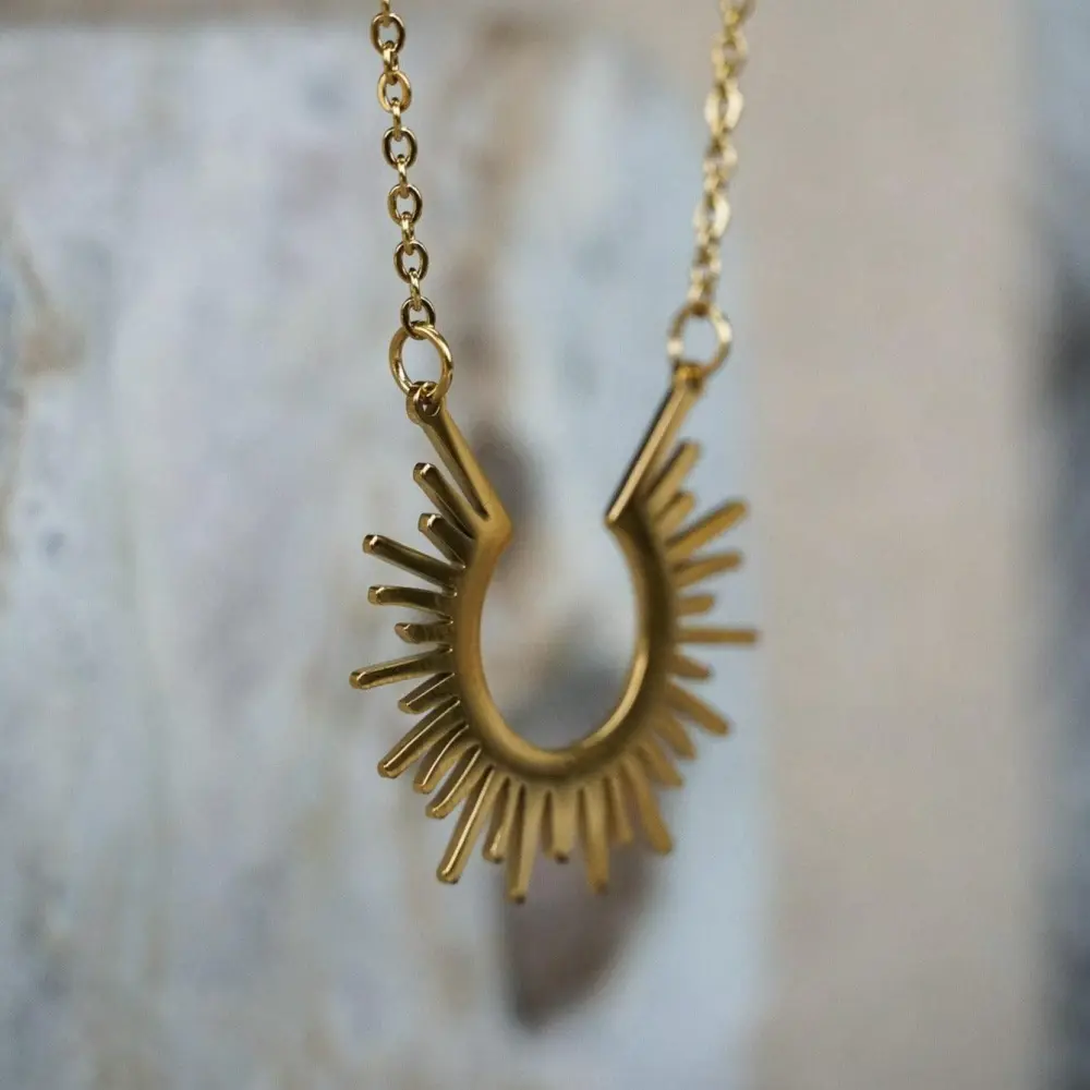 Dainty Sun Pendant Necklace