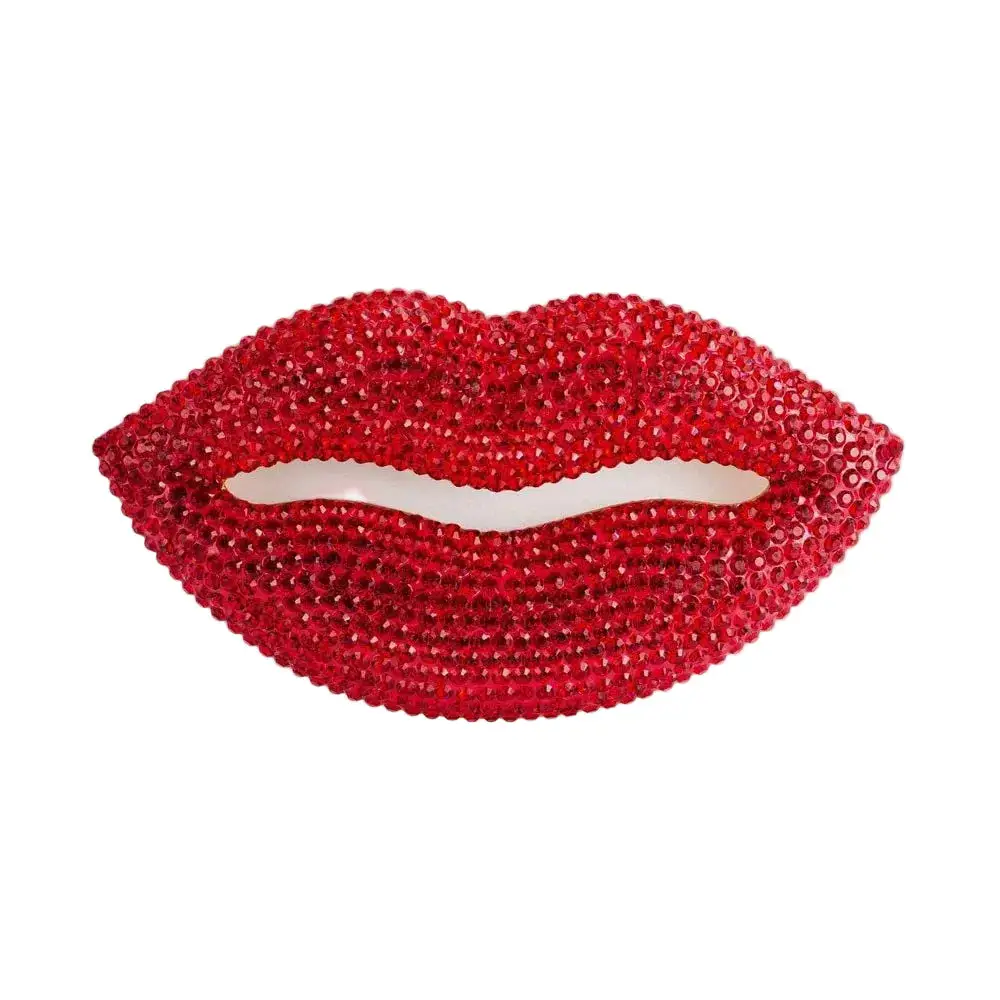 Statement Crystal Lips Brooch
