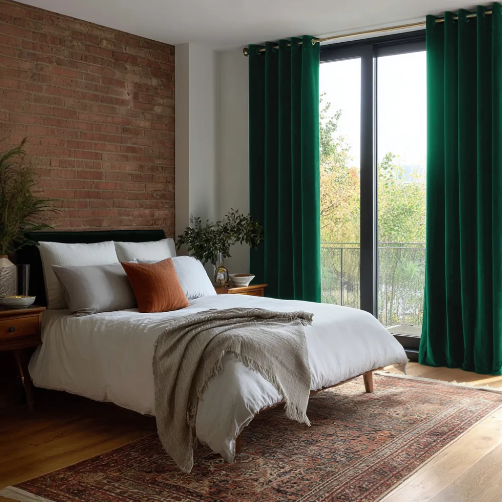 Velvet Eyelet Curtain Panel