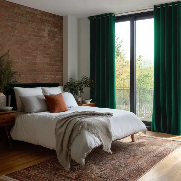 Velvet Eyelet Curtain Panel