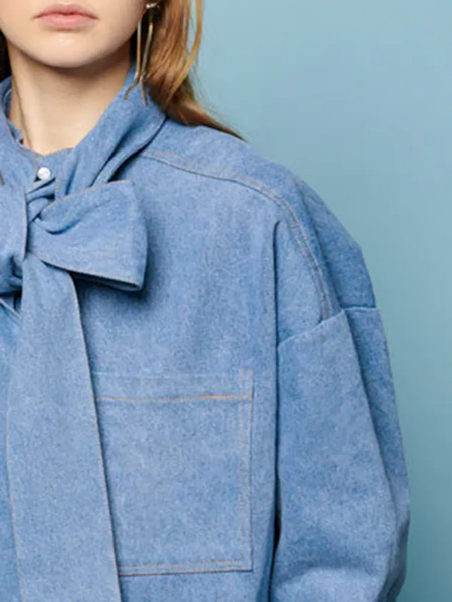 Denim Bow Shirt