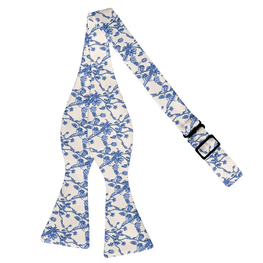 Floral Toile Motif Bow Tie