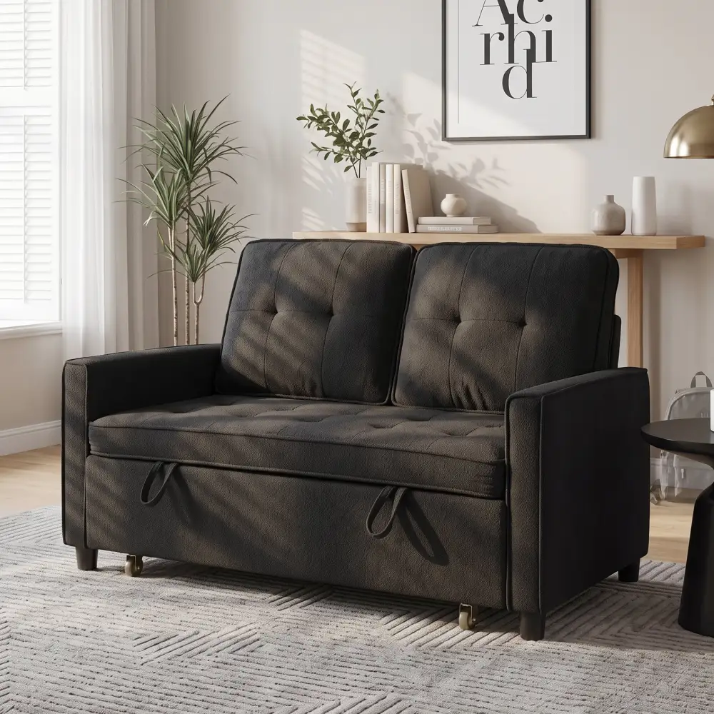 Pull Out Boucle USB Charging Sofa Bed