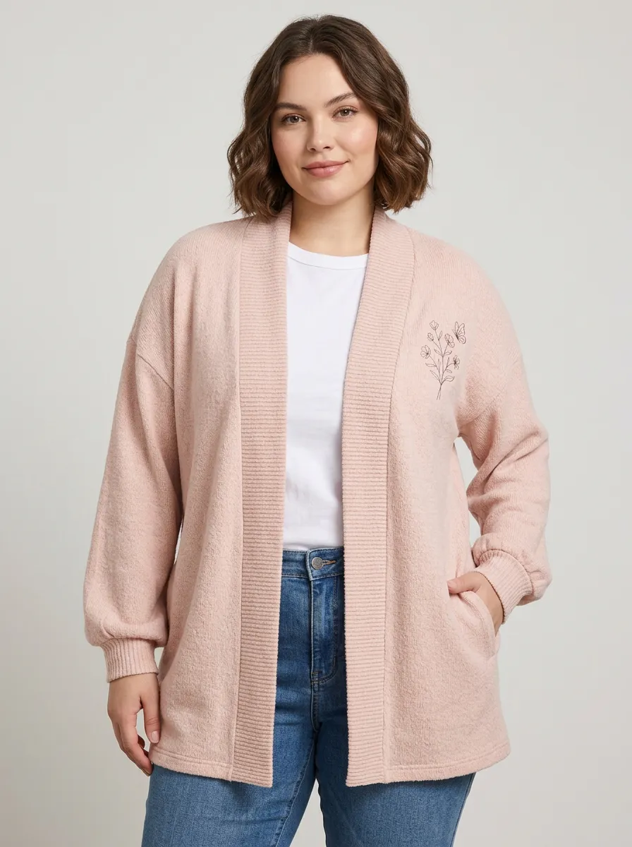 Women's Floral Butterfly Minimalist Printed Casual Cardigan