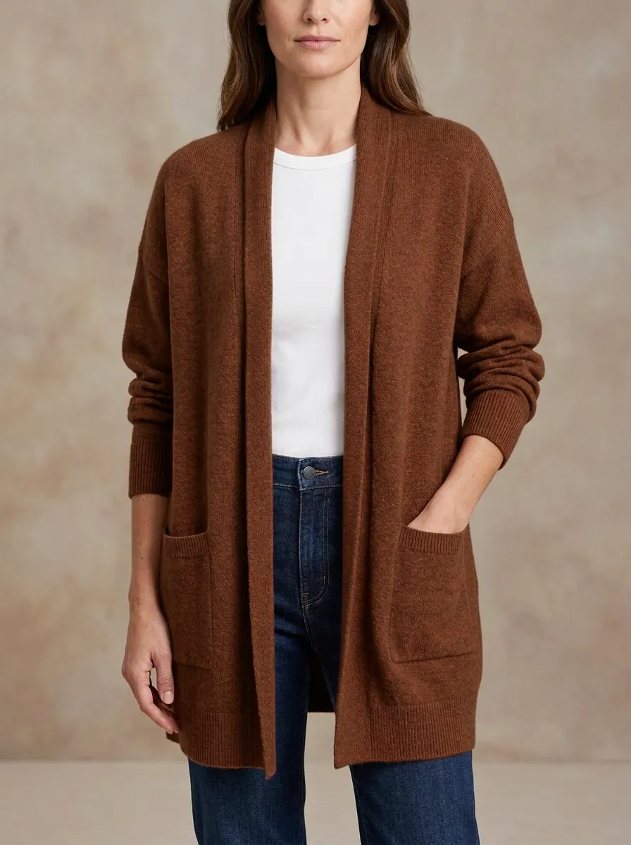 Country Open-Front Knit Cardigan