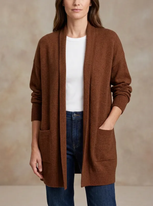 Country Open-Front Knit Cardigan