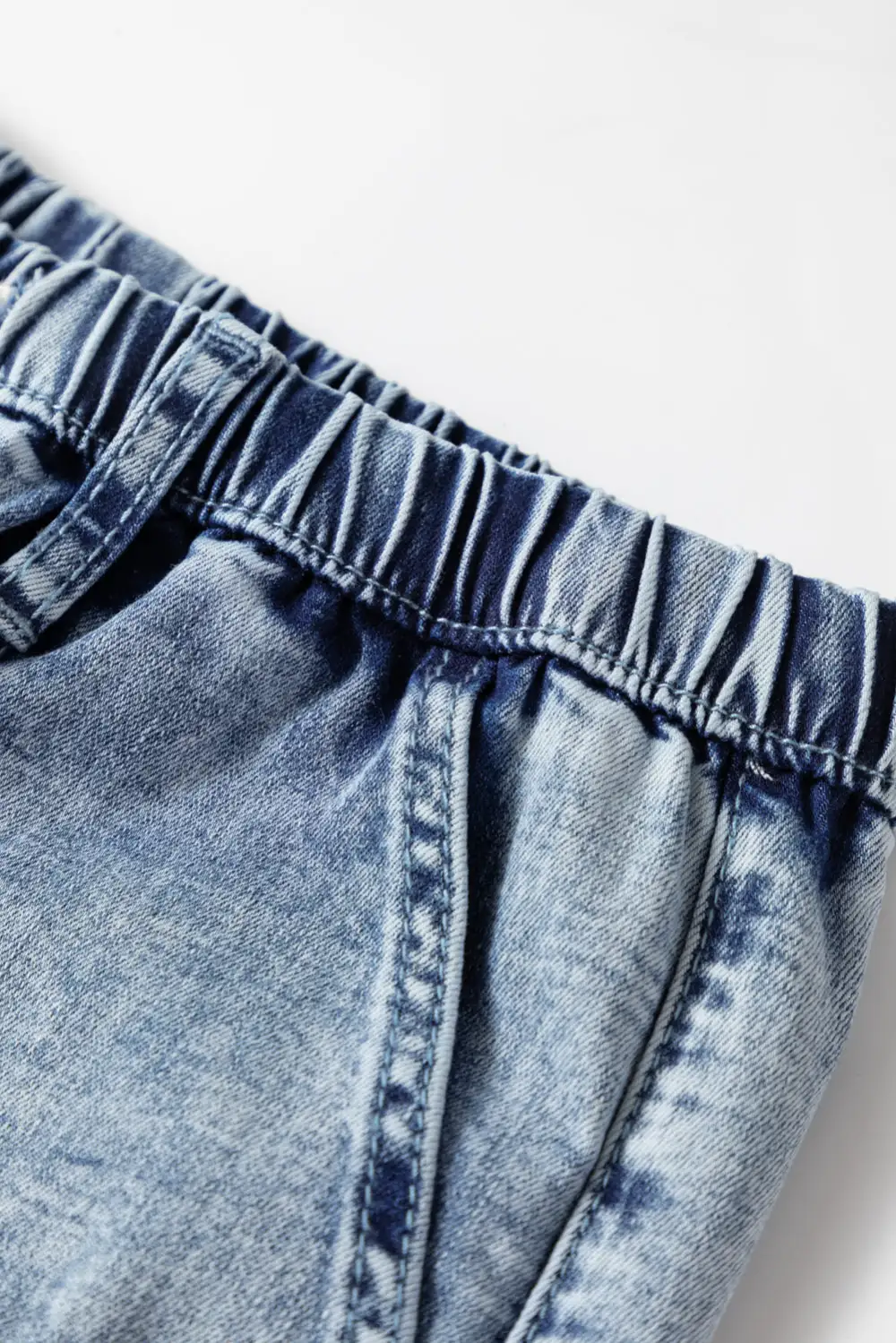 High Waist Seam Detail Denim Jeans