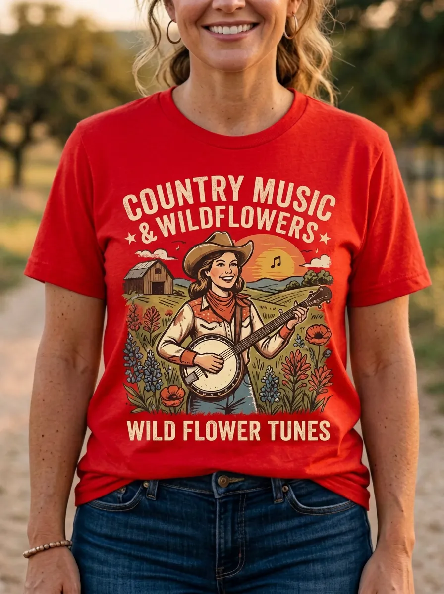 Festival Country Music Graphic T-Shirt