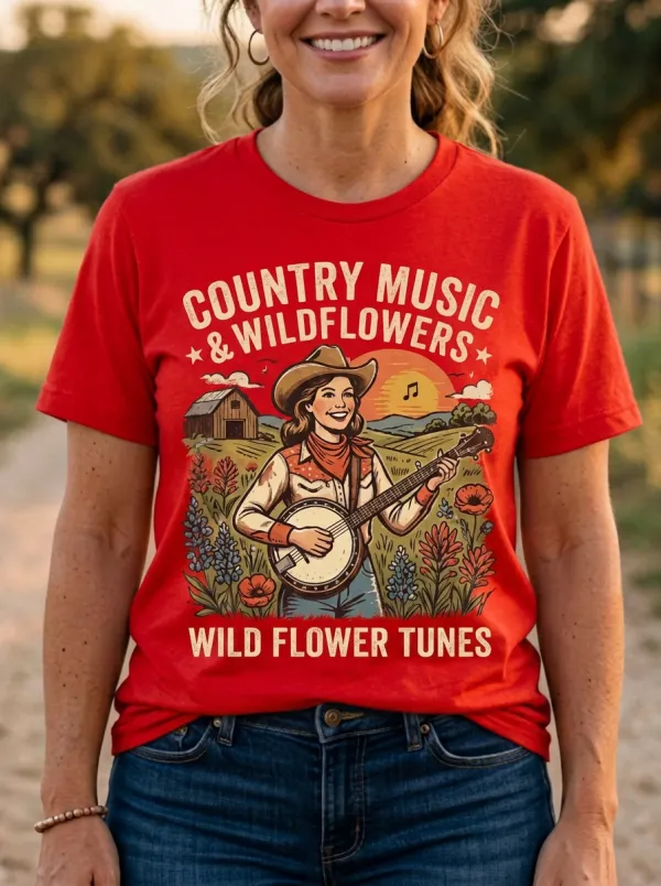 Festival Country Music Graphic T-Shirt