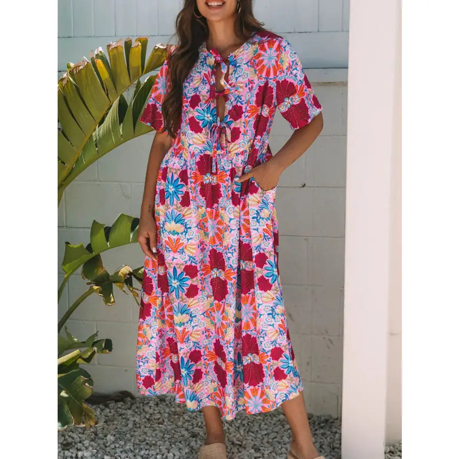 Tie Front Midi Dress