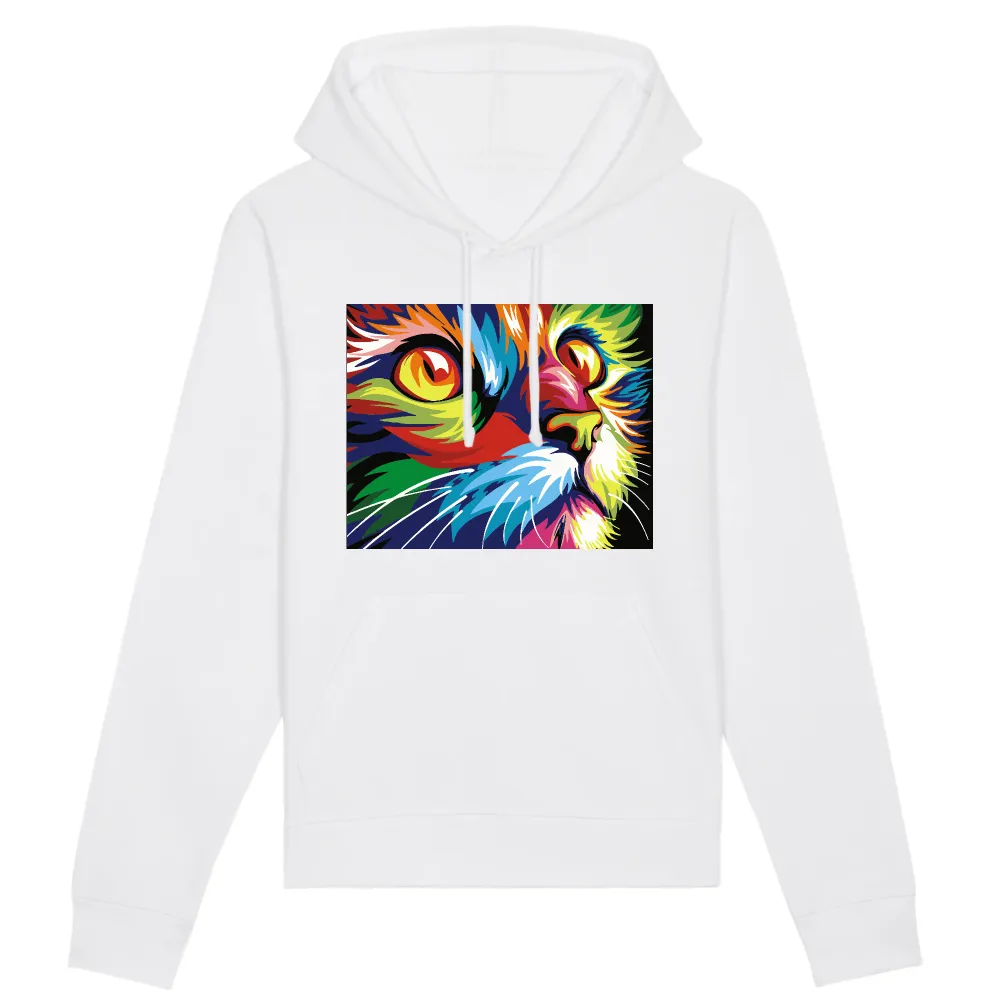 Colorwave Cat Graphic Pullover Hoodie
