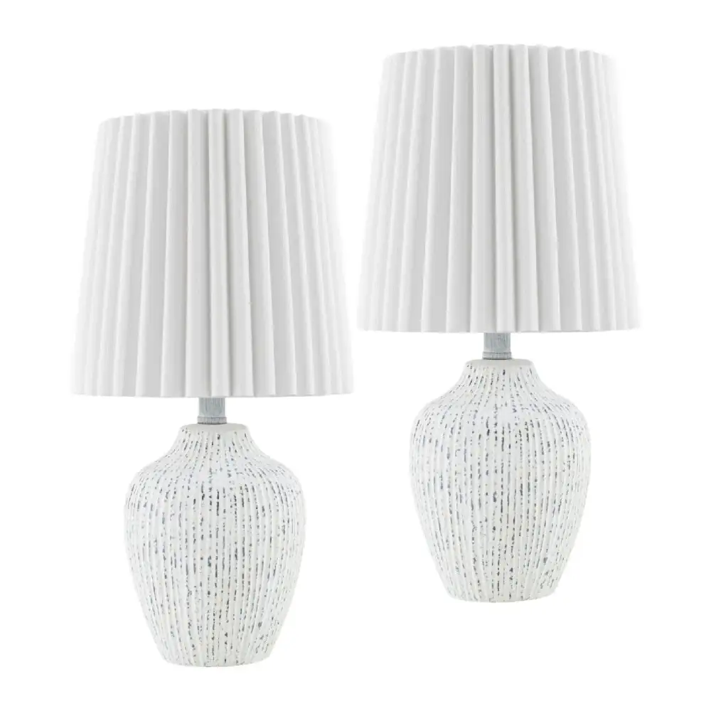 Pleated Linen Shade Table Lamps
