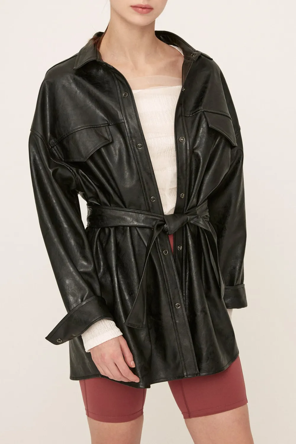 Pleather Oversized Jacket