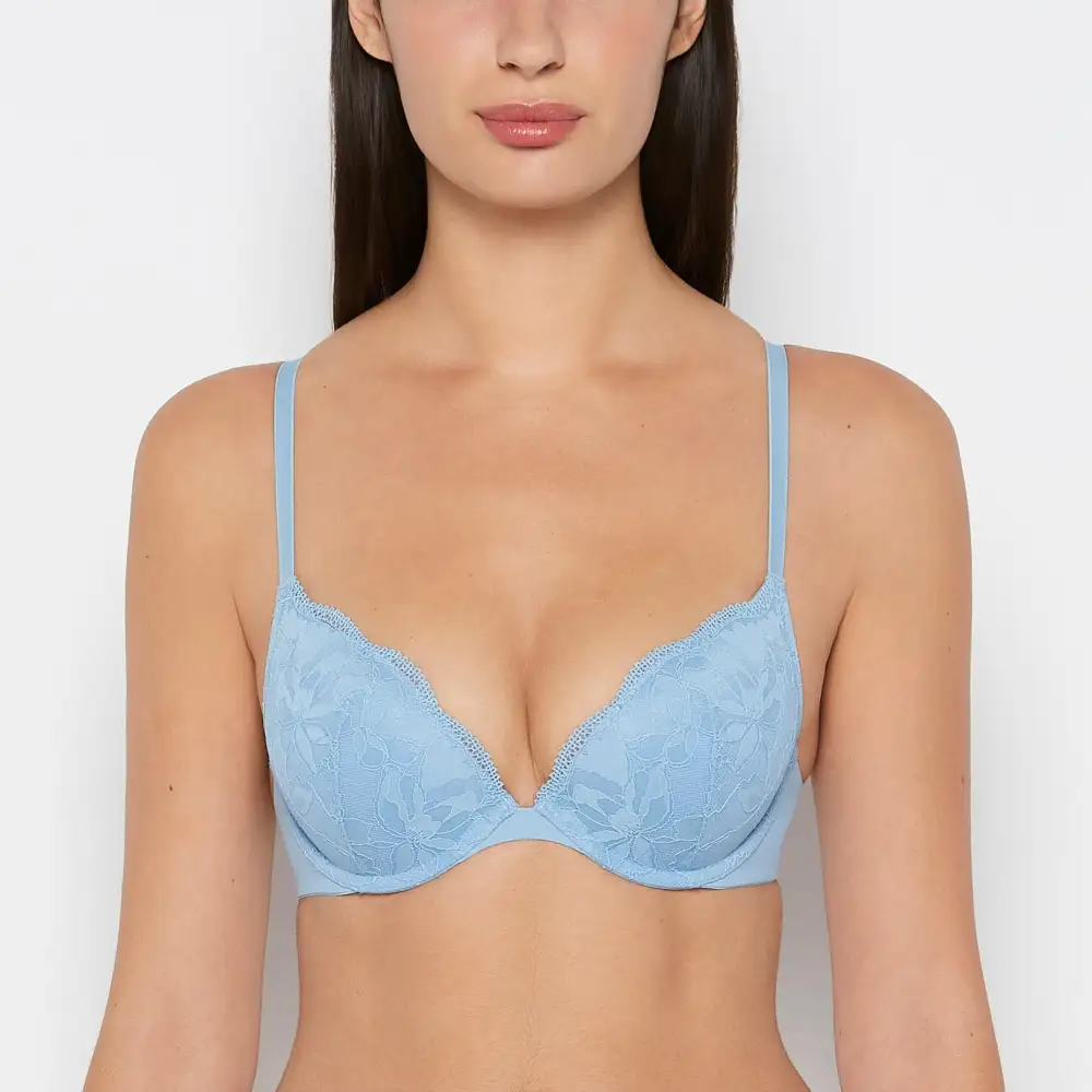 Push Up Plunge Lace Cup Bra