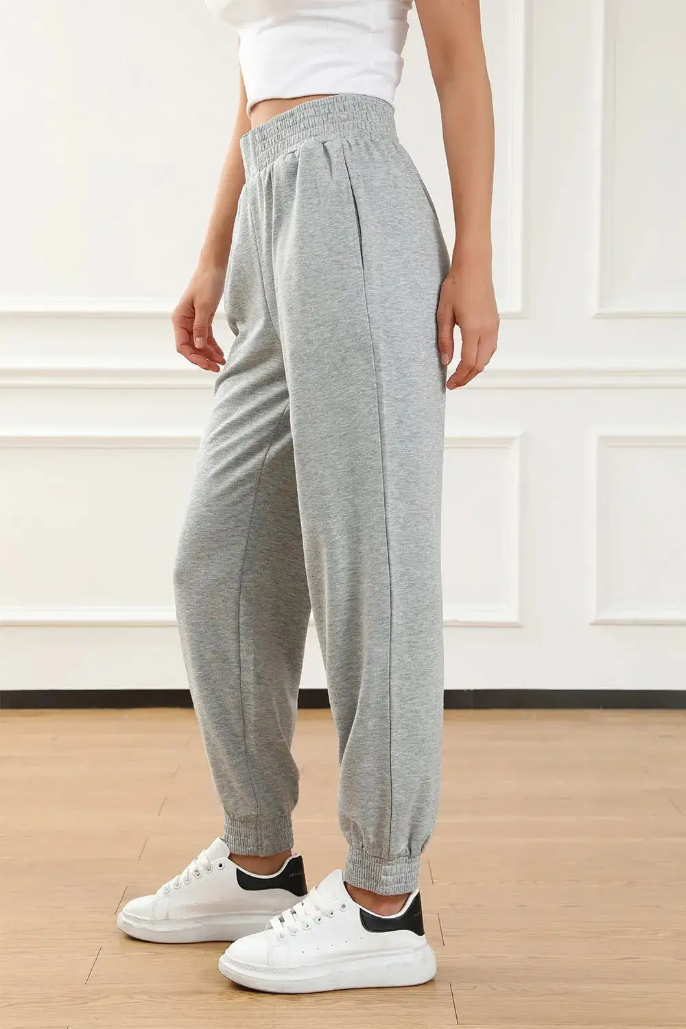 High Waist Pocket Detail Pants