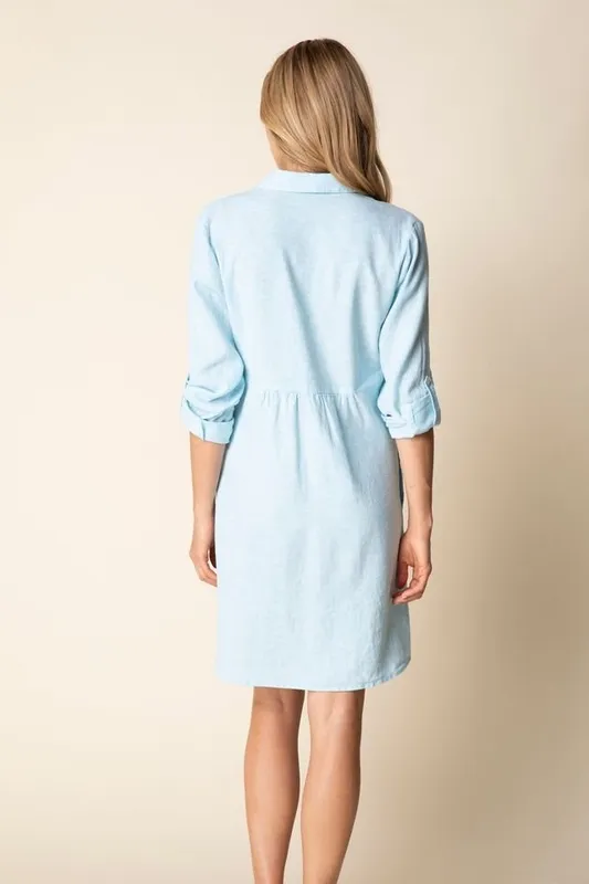 Linen Cotton Collared Button-Front Shirt