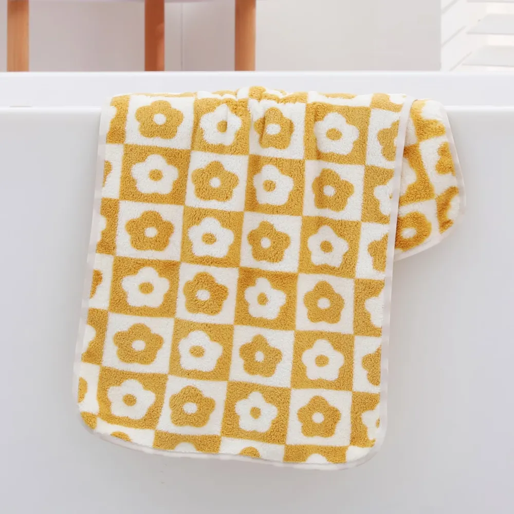 Checkered Floral Towel