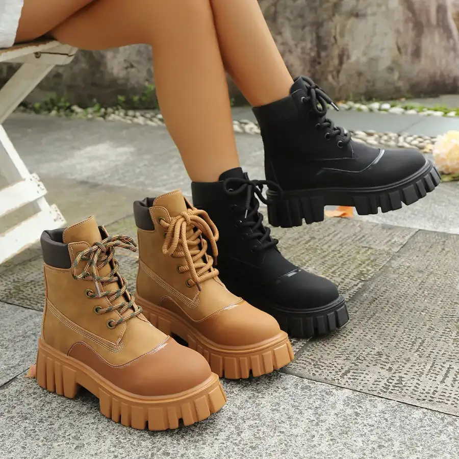 Lace Up Platform Boots