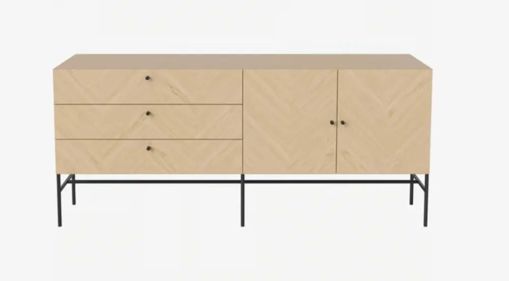 Drawer-Storage Metal Sideboard