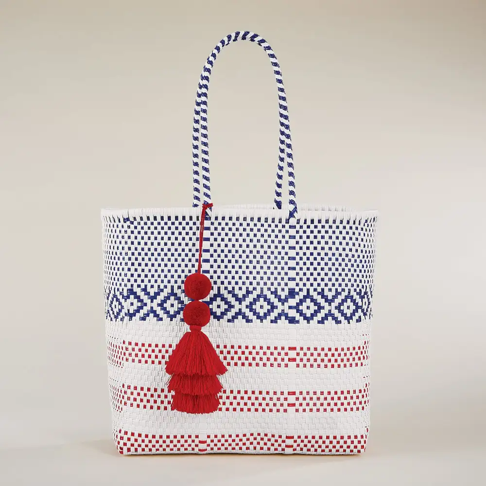 Contemporary Tasseled Tote Bag