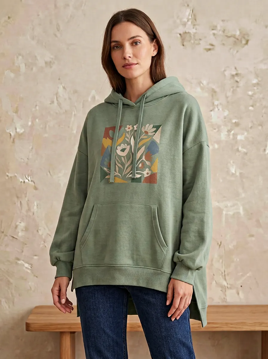Botanical Art Abstract Floral Hoodie