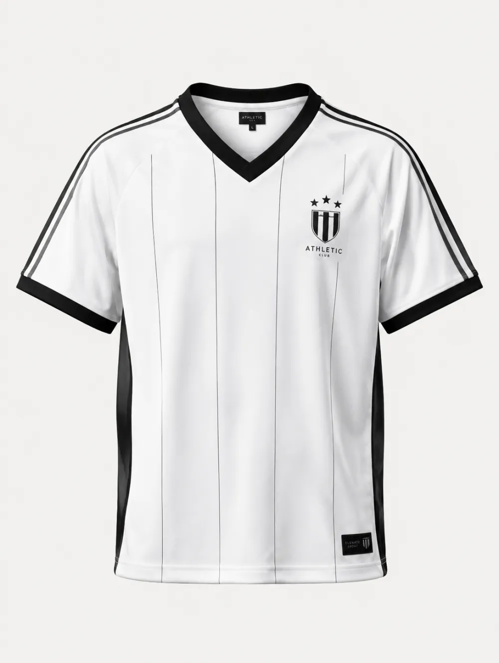 Men's Athletic Club Striped Logo Printed Soccer Jersey