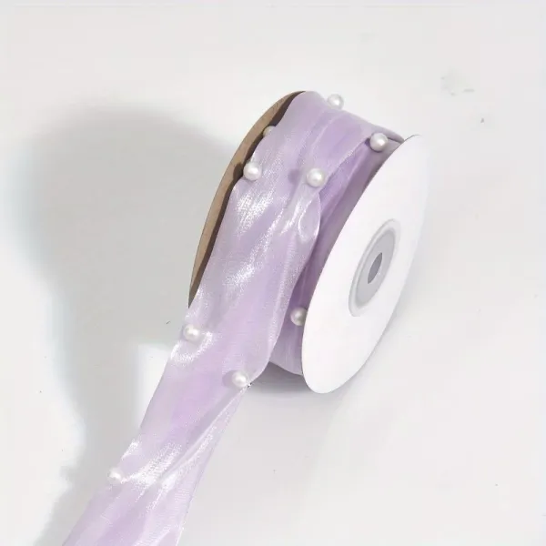 Pearl-Adorned Pastel Ribbon