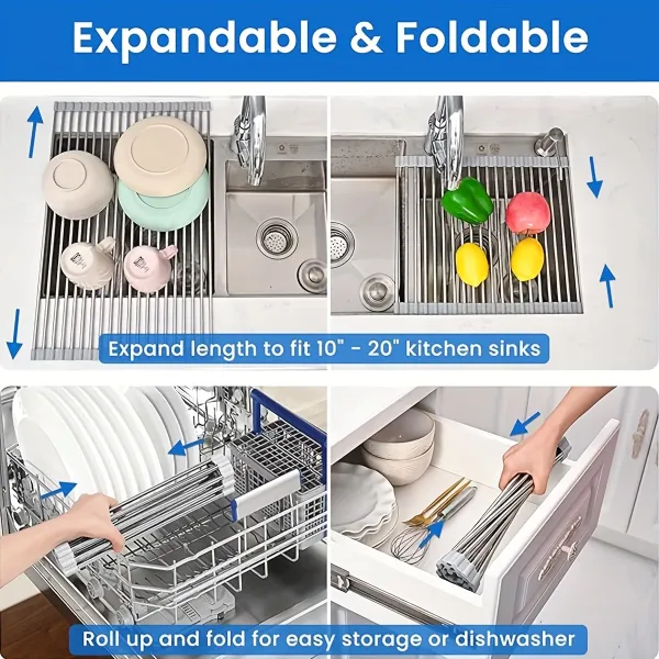 Foldable Kitchen Dish Drying Rack