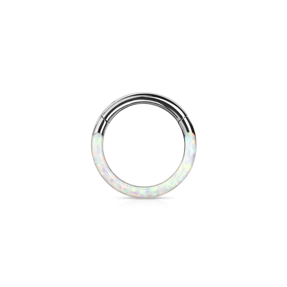Contemporary Surgical-Steel Hinged Hoop Ring