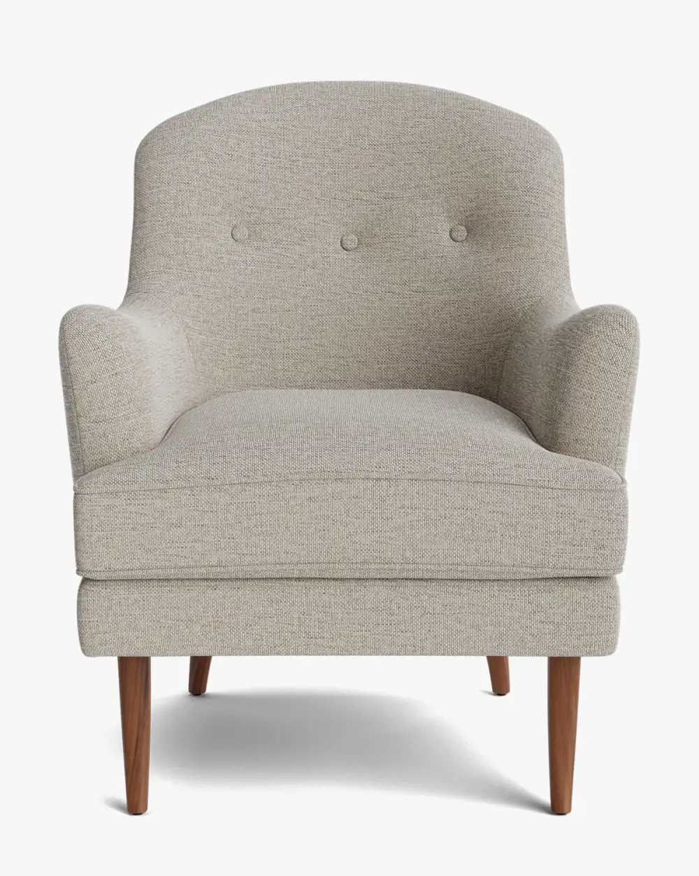 Tufted Wood Lounge Chair