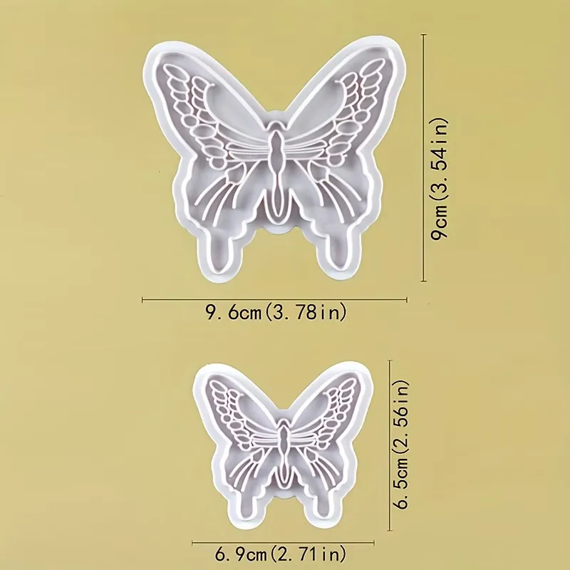 2 Pcs Butterfly Cookie Cutter