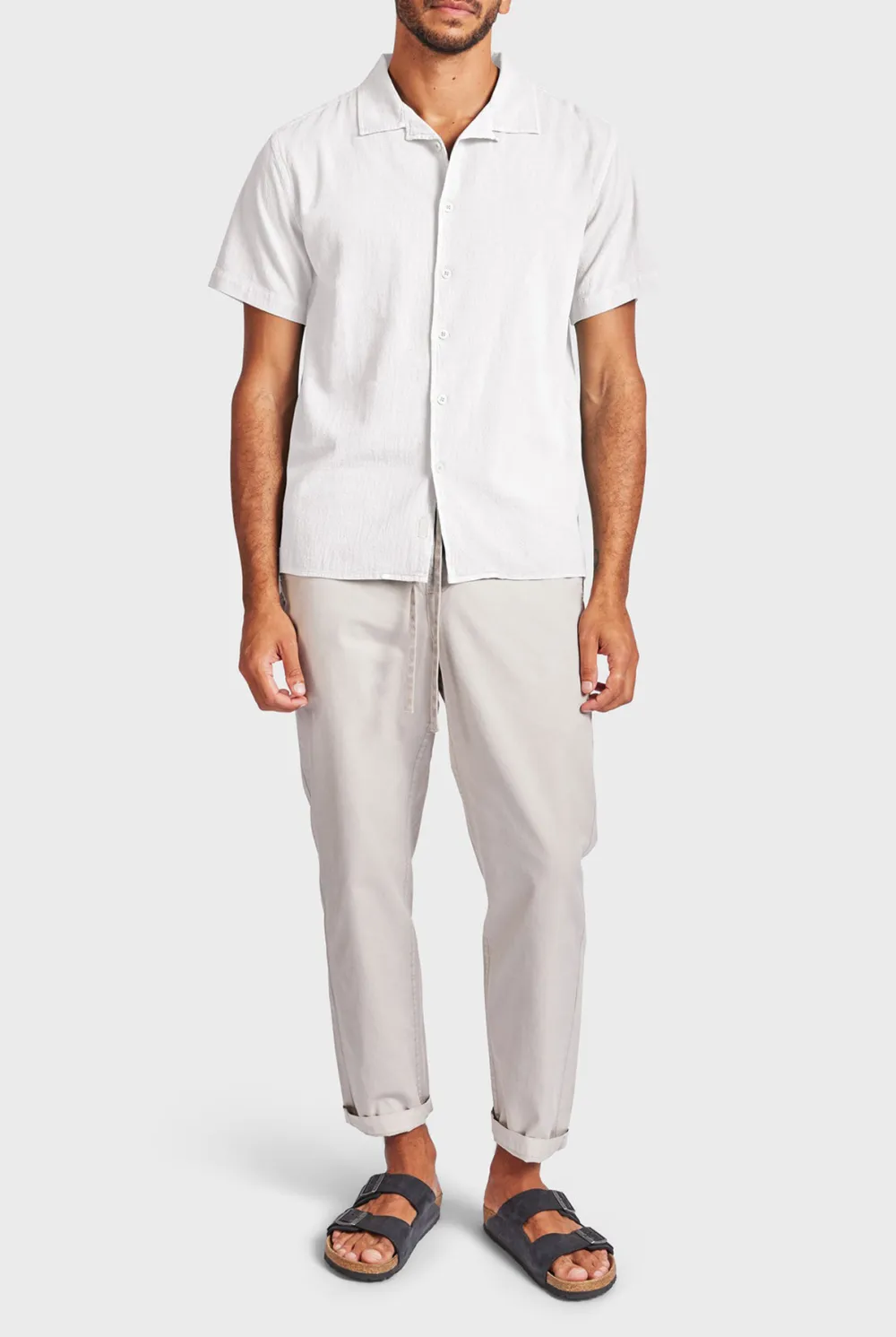 Oversized Linen Short Sleeve Button Down Shirt