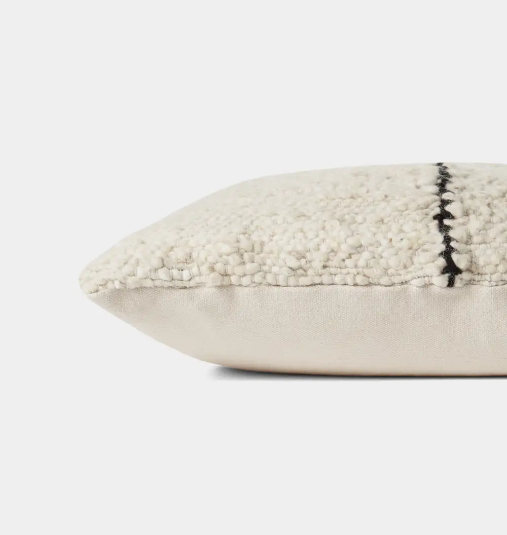 Ivory Woven Sofa Throw Pillow