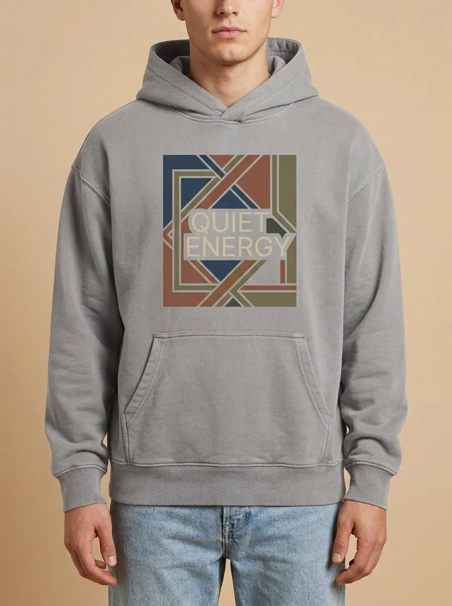 Detailed Quiet Energy Geometric Abstract Hoodie