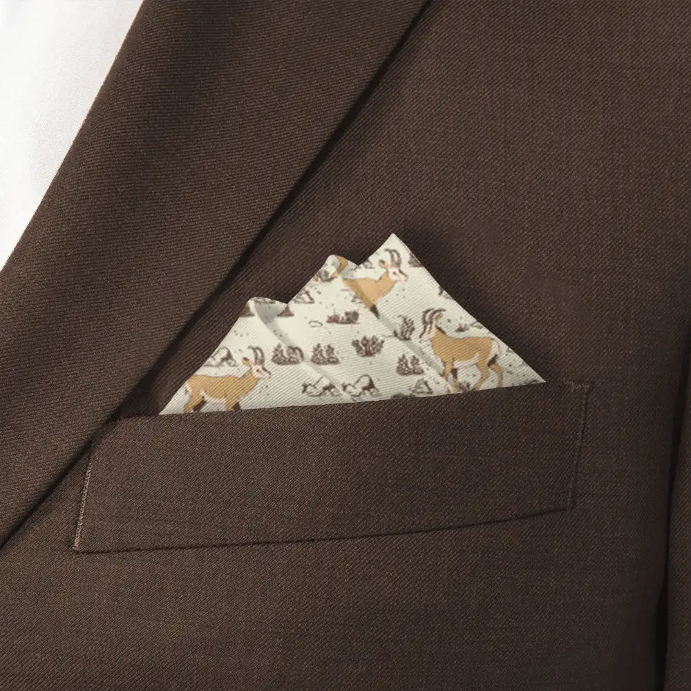 Refined Sharp Animal Motif Pocket Square
