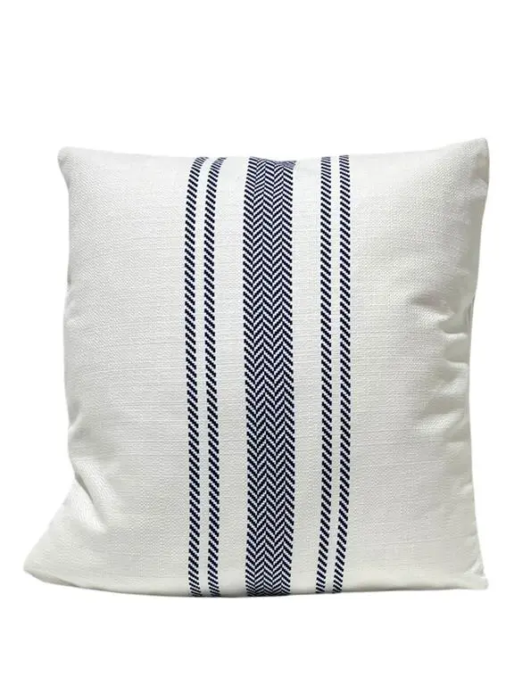 Striped Cotton Throw Pillow
