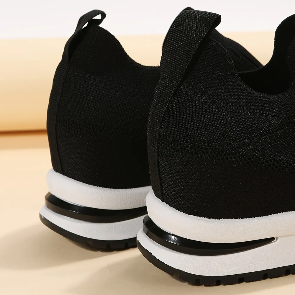 Platform Slip Mesh Wedge Sole Sneakers