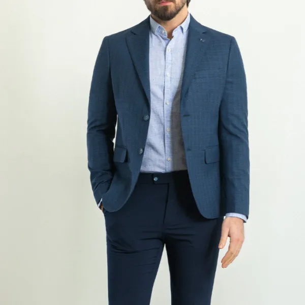 Clean Cut Slim Fit Plaid Blazer