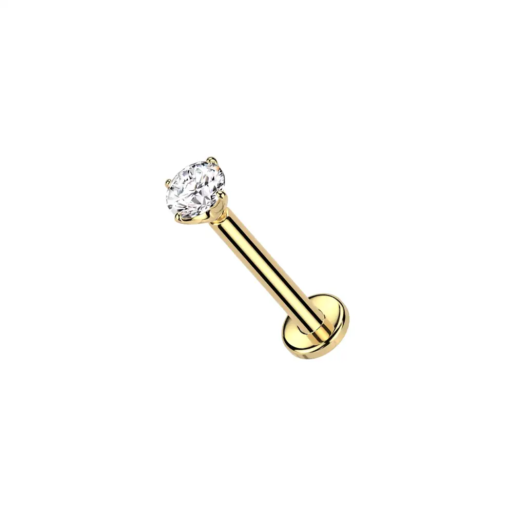 Crystal Prong-Set Threadless Stud