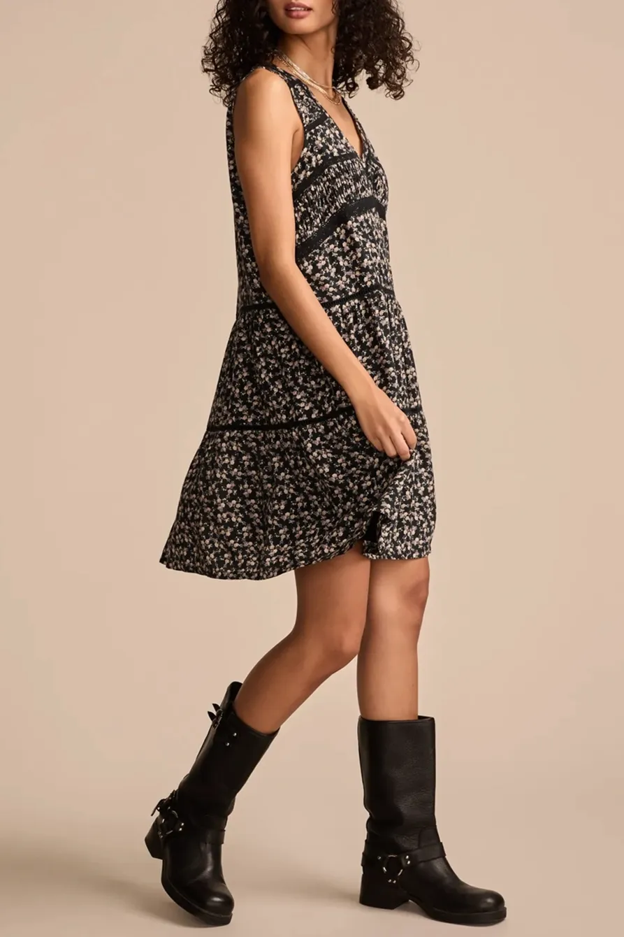 Lace Trimmed Tank Mini Dress