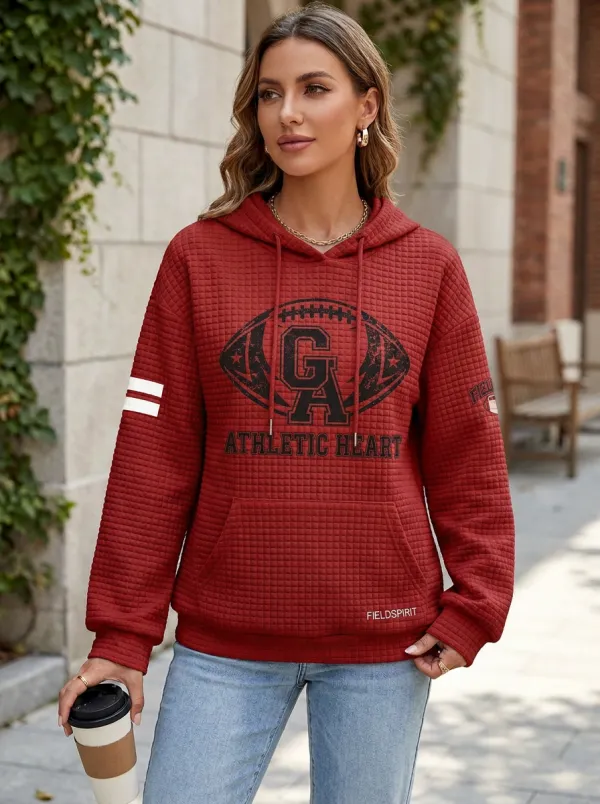 Women's Gridiron Heart Ga Graphic Graphic Hoodie