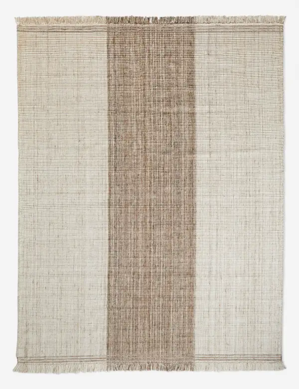 Fresh Indoor Outdoor Performance Striped Fringed Textured Handwoven Synthetic Fiber Area Rug