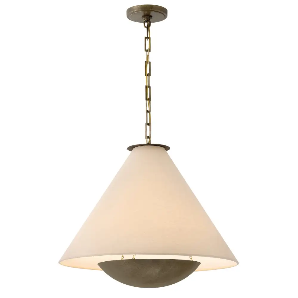 Fabric Shade Glass Linen Transitional Chandelier
