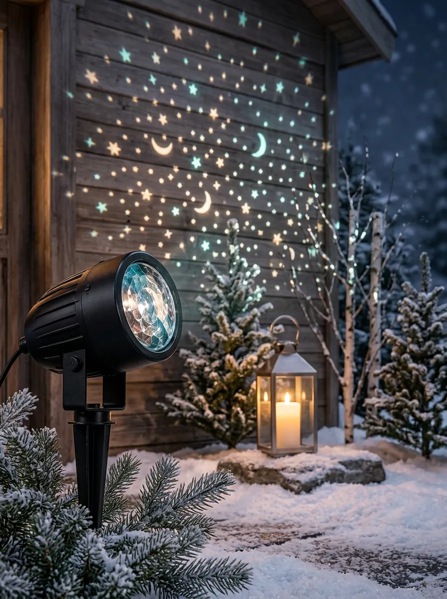 Star Moon Christmas LED Light Projector