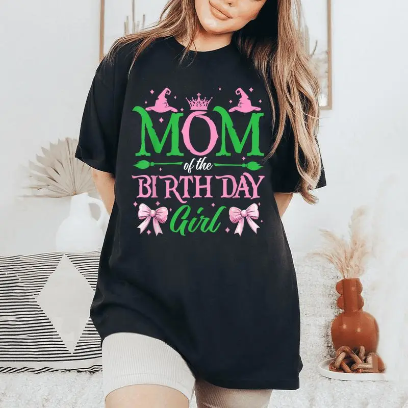 Mom Of The Birthday Girl Witch Family Party Men Women's Oversized Comfort T-Shirt