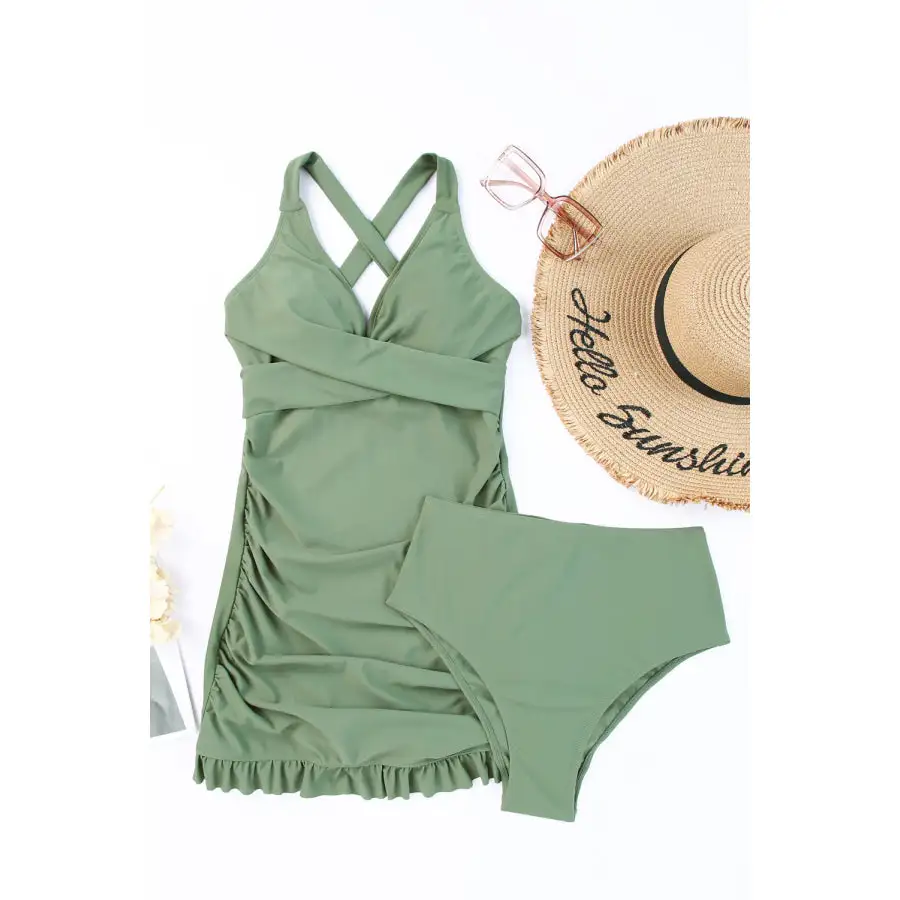 Women's Tie-Back Sleeveless Swim Dress