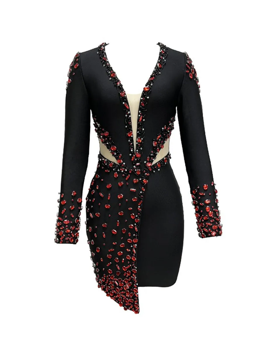 Rowena Mini Dress In Black