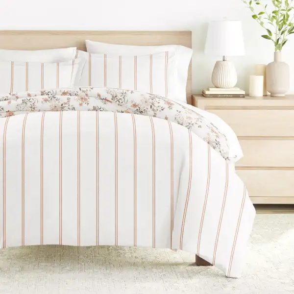 Sunset Garden Pattern Reversible Duvet Cover Set